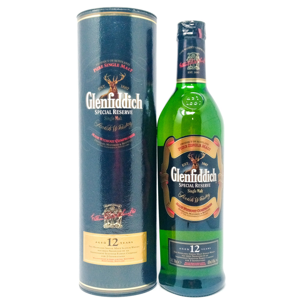 Glenfiddich 12 Year Old Special Reserve Single Malt Scotch Whisky, 70c