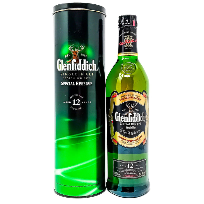 Glenfiddich 12 Year Old Special Reserve Single Malt Scotch Whisky, 70cl, 40% ABV