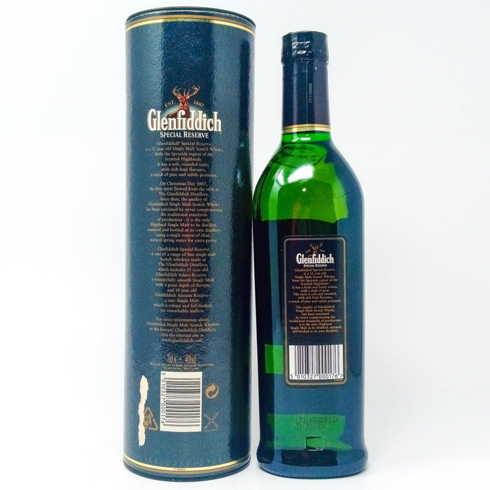 Glenfiddich 12 Year Old Special Reserve Single Malt Scotch Whisky, 70cl, 40% ABV