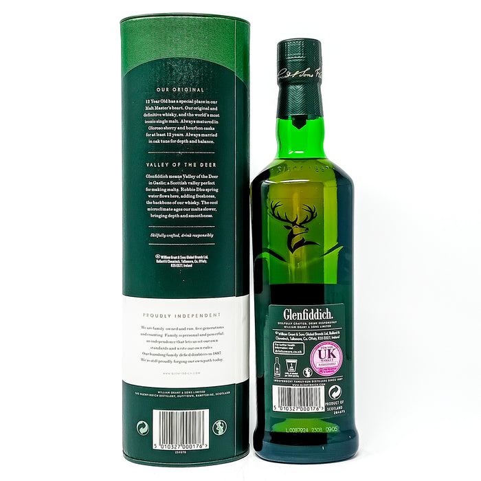 Glenfiddich 12 Year Old Single Malt Scotch Whisky, 70cl, 40% ABV