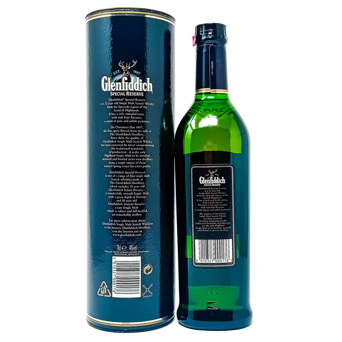 Glenfiddich 12 Year Old Special Reserve Single Malt Scotch Whisky, 70cl, 40% ABV