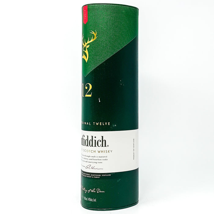 Glenfiddich 12 Year Old Single Malt Scotch Whisky, 70cl, 40% ABV