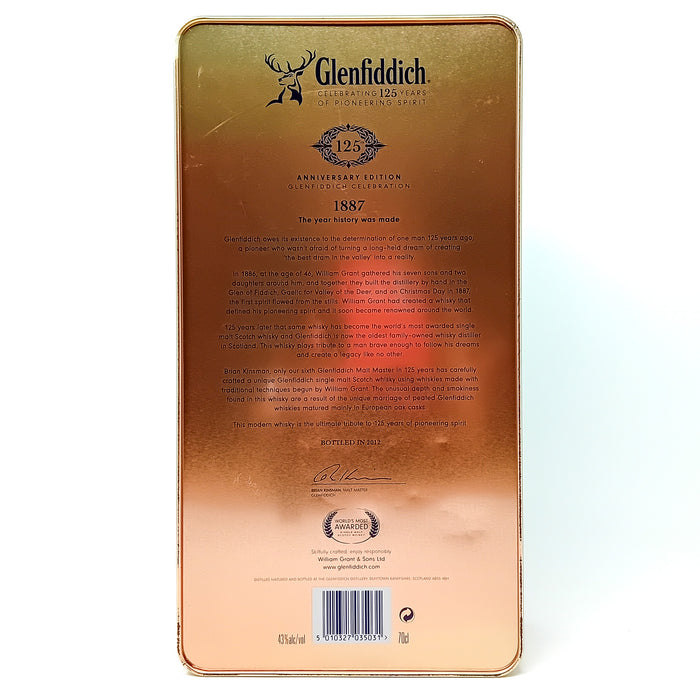 Glenfiddich 125th Anniversary Single Malt Scotch Whisky, 70cl, 43% ABV