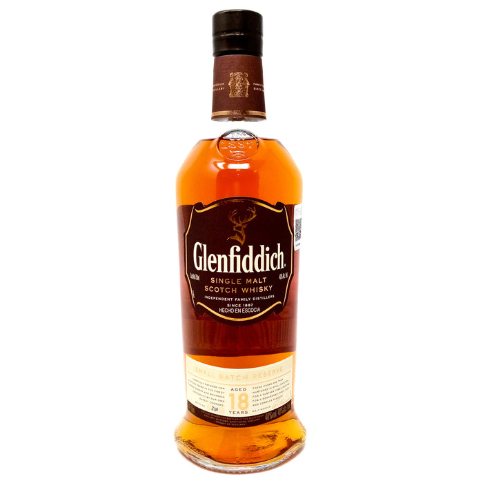 Glenfiddich 18 Year Old Small Batch Reserve Single Malt Scotch Whisky, 75cl, 40% ABV