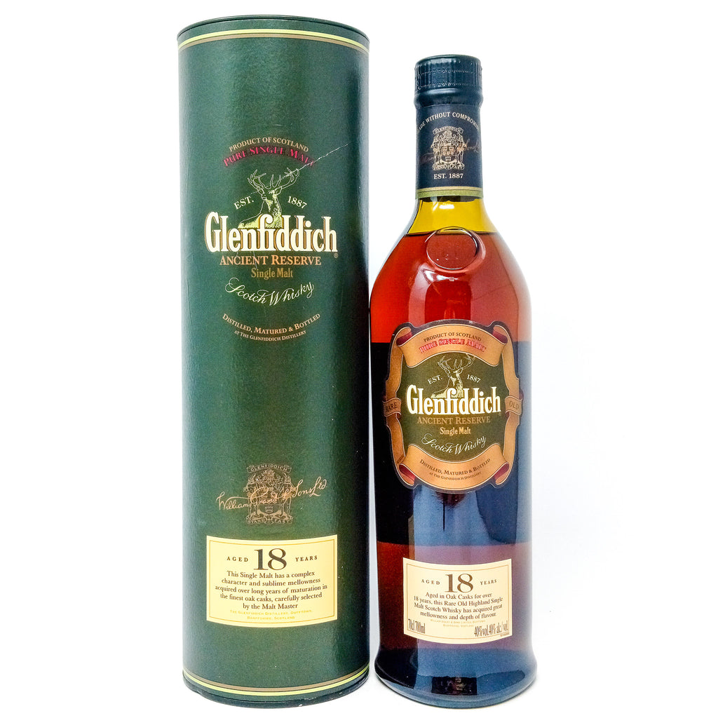 Glenfiddich 18 Year Old Ancient Reserve Single Malt Scotch Whisky, 70c