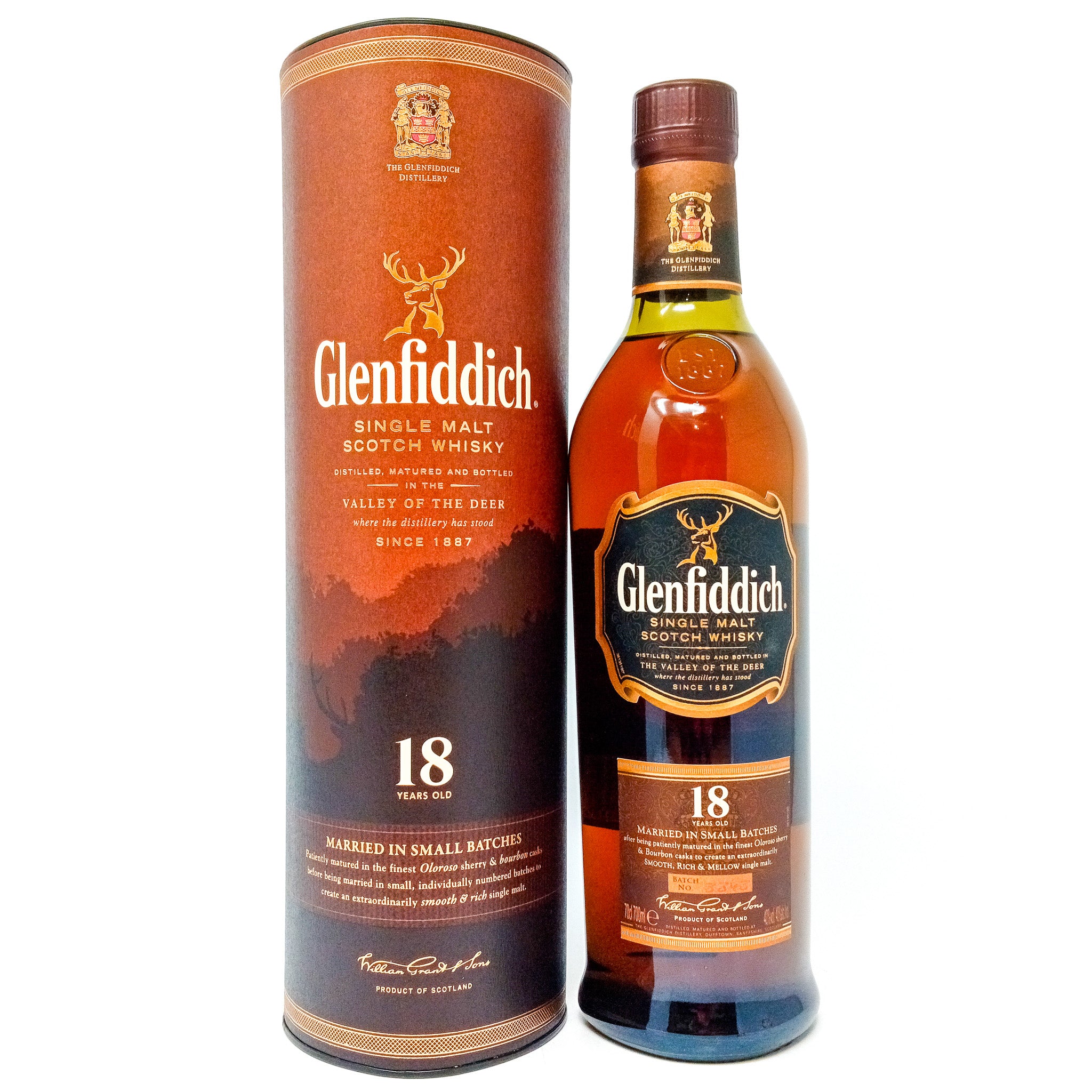 Glenfiddich 18 Years Old シングルモルトNo.入り‼️ Whisky Glenfiddich 18 Ans Non millésime 70cl