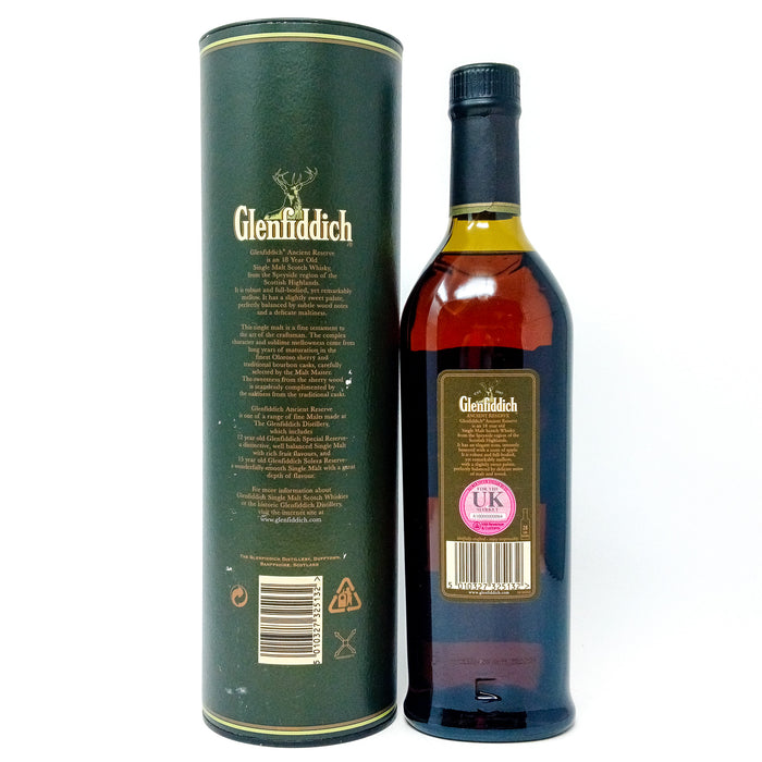 Glenfiddich 18 Year Old Ancient Reserve Single Malt Scotch Whisky, 70cl, 40% ABV
