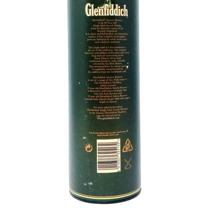 Glenfiddich 18 Year Old Ancient Reserve Single Malt Scotch Whisky, 70cl, 40% ABV