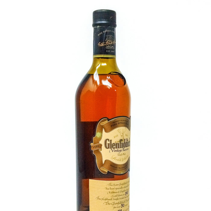 Glenfiddich 1967 30 Year Old Vintage Reserve Single Malt Scotch Whisky, 70cl, 43.6% ABV