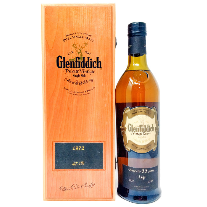 Glenfiddich 1972 Private Vintage Single Malt Scotch Whisky, 70cl, 47.1% ABV
