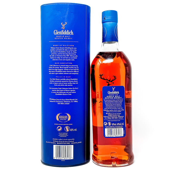 Glenfiddich Reserve Cask Single Malt Scotch Whisky, 1L, 40% ABV