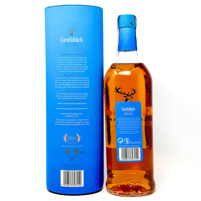 Glenfiddich Select Cask Single Malt Scotch Whisky, 1L, 40% ABV