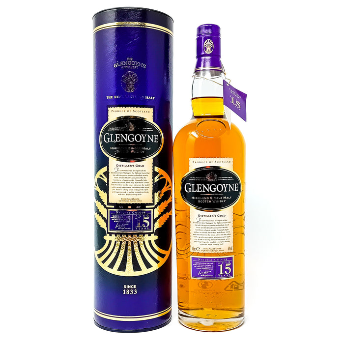 Glengoyne 15 Year Old Distiller's Gold Single Malt Scotch Whisky, 1L, 40% ABV