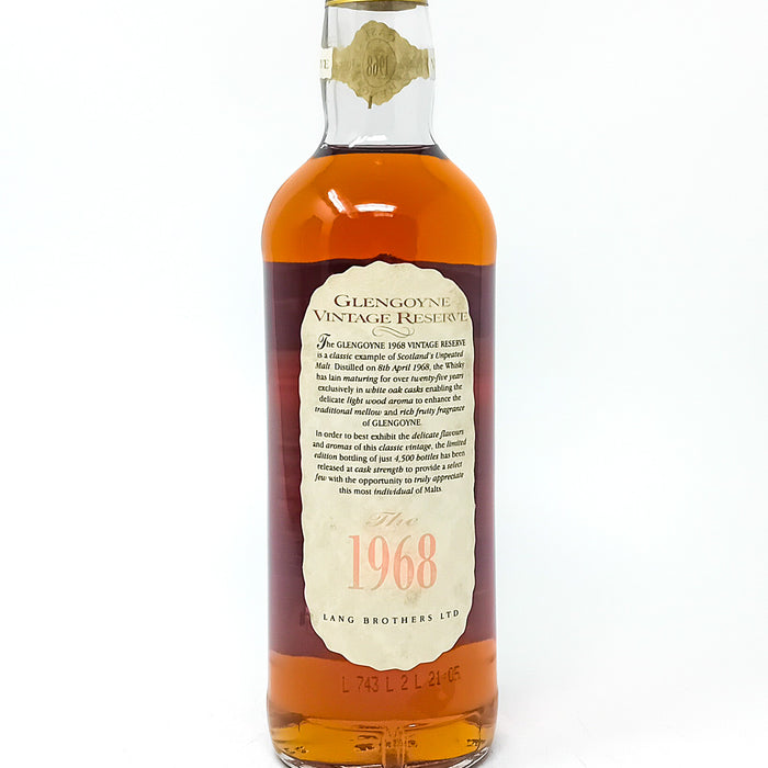 Glengoyne 1968 25 Year Old Vintage Reserve Single Malt Scotch Whisky, 70cl, 50.3% ABV