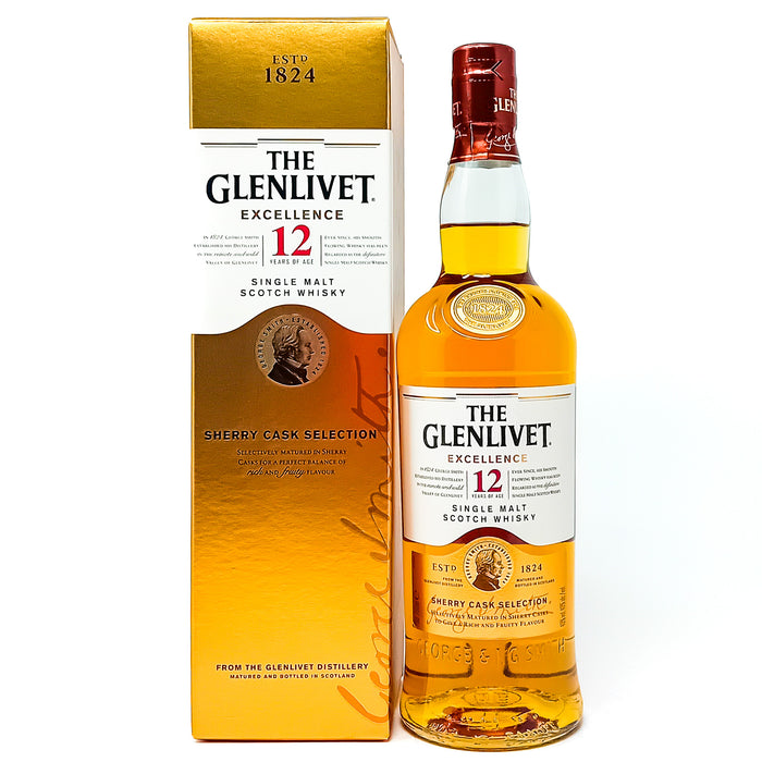 Glenlivet 12 Year Old Excellence Single Malt Scotch Whisky, 70cl, 40% ABV
