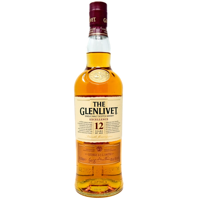Glenlivet 12 Year Old Excellence Single Malt Scotch Whisky, 70cl, 40% ABV