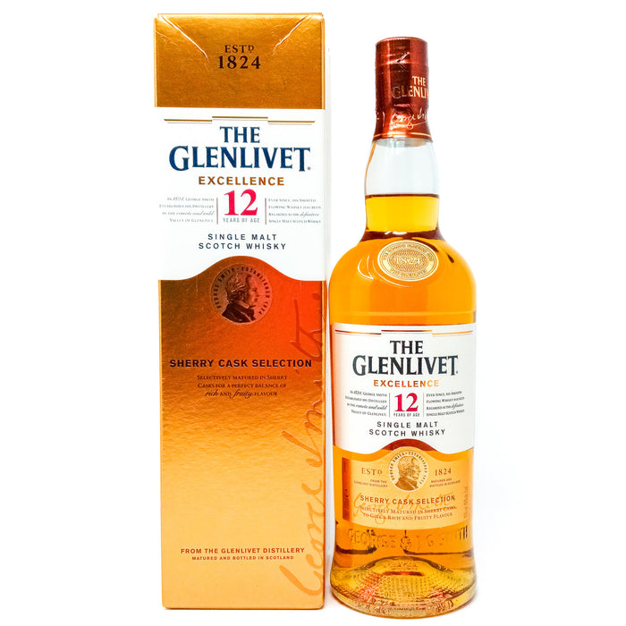 Glenlivet 12 Year Old Excellence Single Malt Scotch Whisky, 70cl, 40% ABV