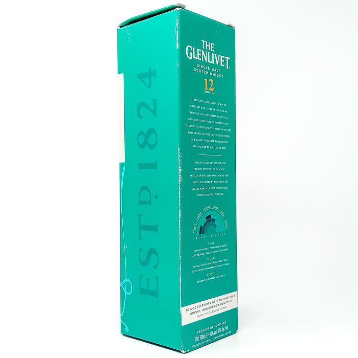 Glenlivet 12 Year Old Double Oak Single Malt Scotch Whisky, 70cl, 40% ABV