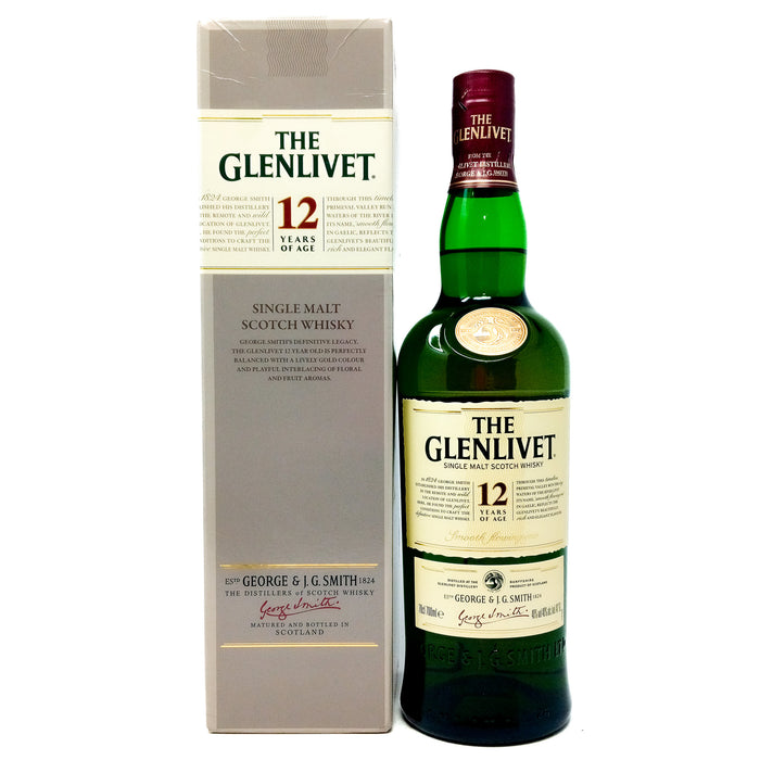 Glenlivet 12 Year Old Single Malt Scotch Whisky, 70cl, 40% ABV