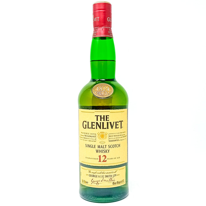 Glenlivet 12 Year Old Single Malt Scotch Whisky, 70cl, 40% ABV