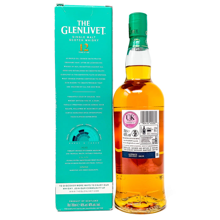 Glenlivet 12 Year Old Double Oak Single Malt Scotch Whisky, 70cl, 40% ABV