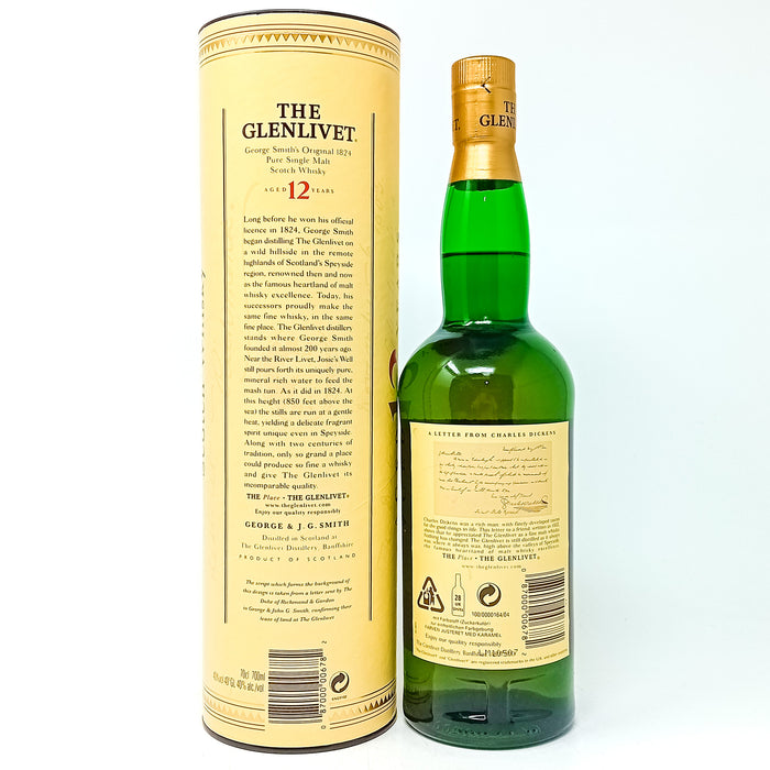 Glenlivet 12 Year Old Single Malt Scotch Whisky 70cl, 40% ABV