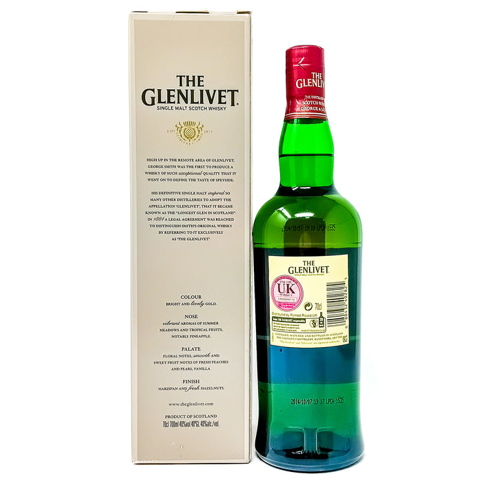 Glenlivet 12 Year Old Single Malt Scotch Whisky, 70cl, 40% ABV