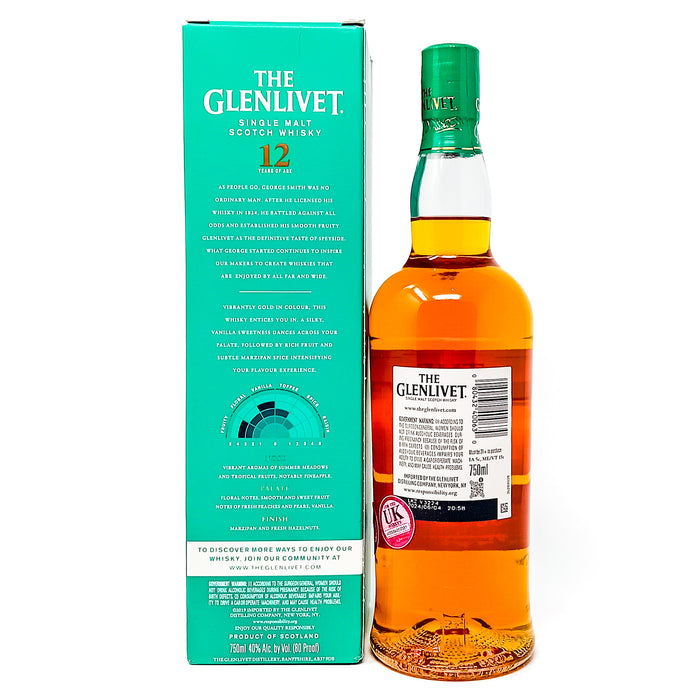Glenlivet 12 Year Old Double Oak Single Malt Scotch Whisky, 75cl, 40% ABV