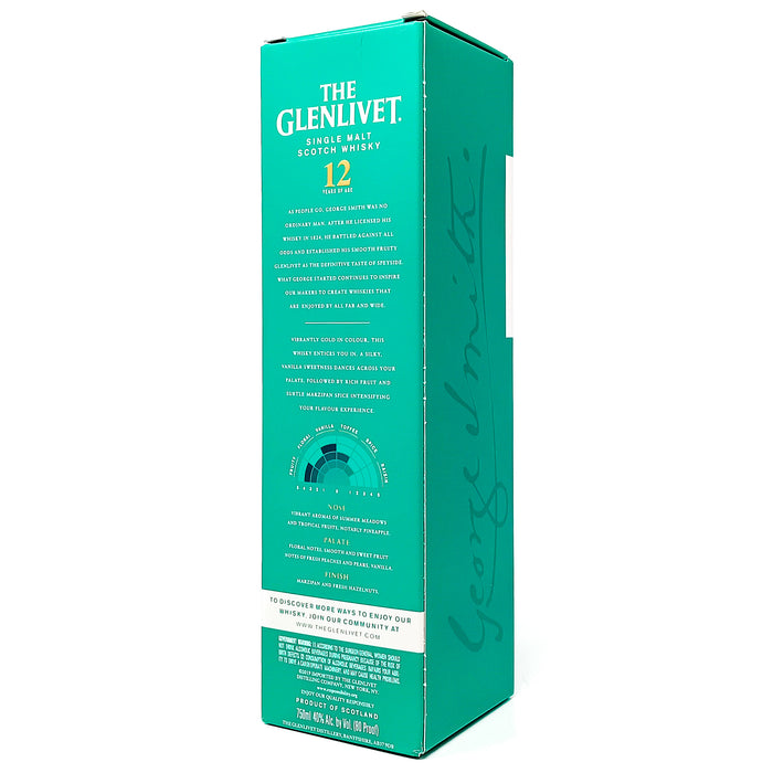 Glenlivet 12 Year Old Double Oak Single Malt Scotch Whisky, 75cl, 40% ABV