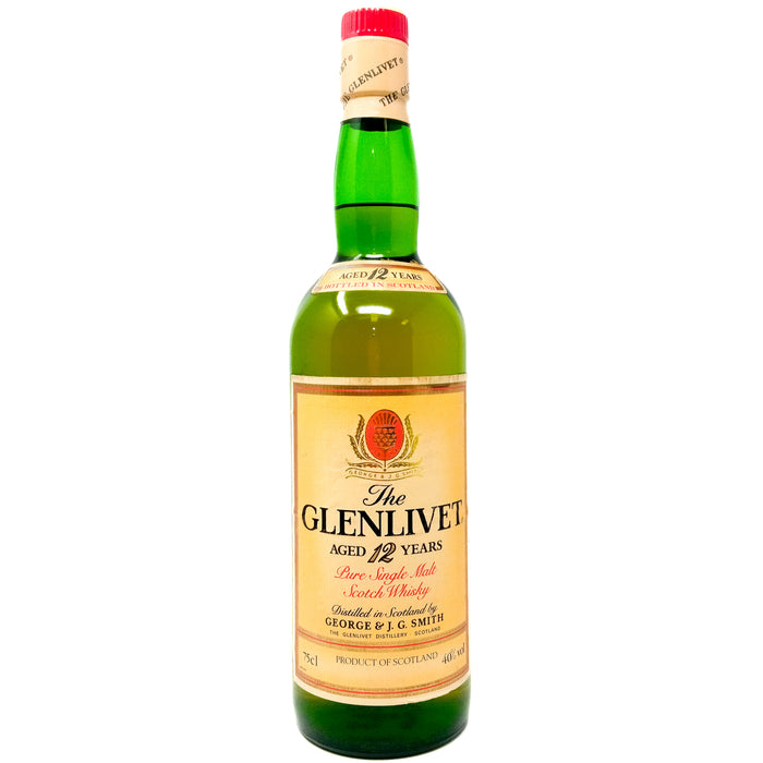 Glenlivet 12 Year Old Single Malt Scotch Whisky, 75cl, 40% ABV