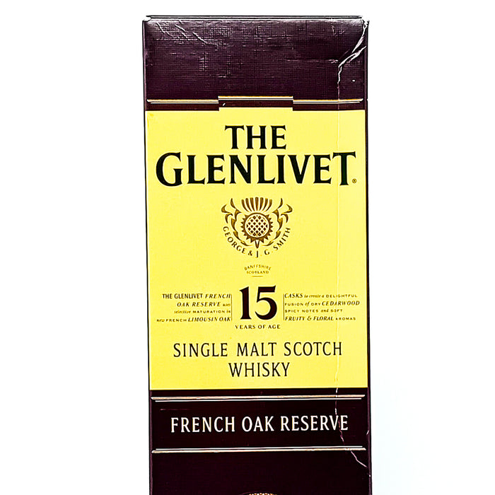 Glenlivet 15 Year Old French Oak Reserve Single Malt Scotch Whisky, 70cl, 40% ABV