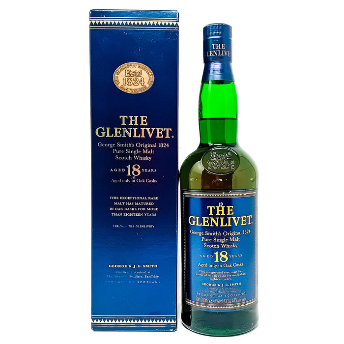 Glenlivet 18 Year Old Single Malt Scotch Whisky, 70cl, 43% ABV