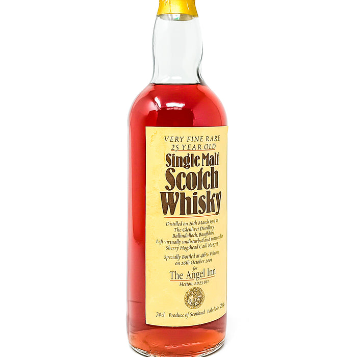 Glenlivet 1975 25 Year Old The Angel Inn Single Malt Scotch Whisky, 70cl, 46% ABV