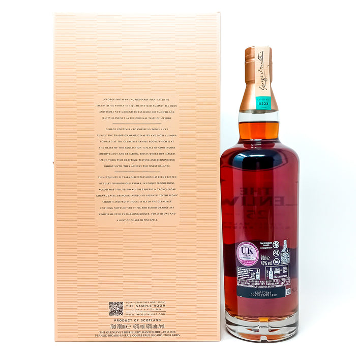 Glenlivet Sample Room 25 Year Old Single Malt Scotch Whisky, 70cl, 43% ABV