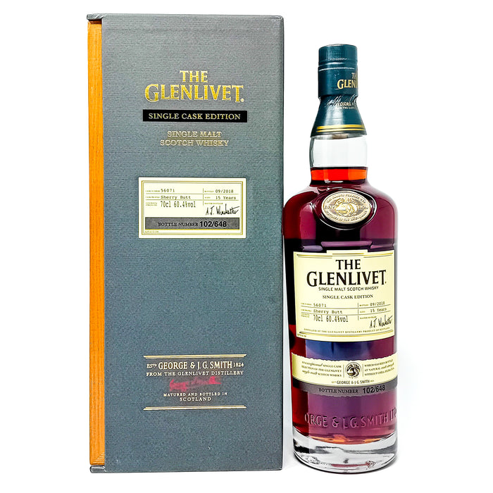 Glenlivet 15 Year Old Single Cask #56071 Single Malt Scotch Whisky, 70cl, 60.4% ABV