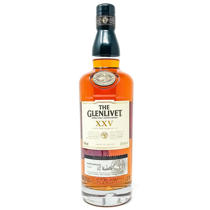 Glenlivet XXV 25 Year Old Batch #0216C Single Malt Scotch Whisky, 75cl, 43% ABV