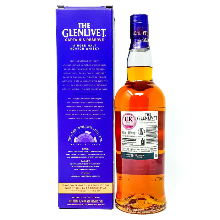 Glenlivet Captains Reserve Cognac Cask Selection Single Malt Scotch Whisky, 70cl, 40% ABV