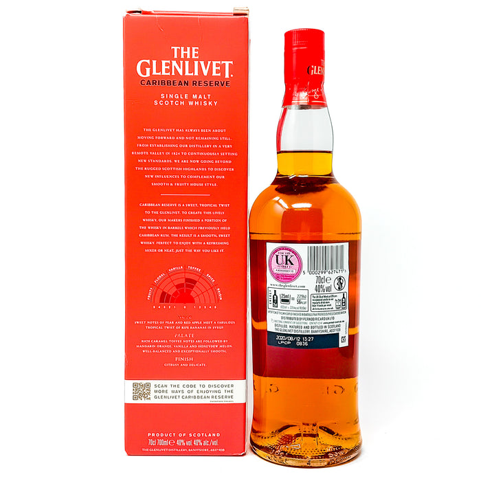 Glenlivet Caribbean Reserve Rum Barrel Selection Single Malt Scotch Whisky, 70cl, 40% ABV