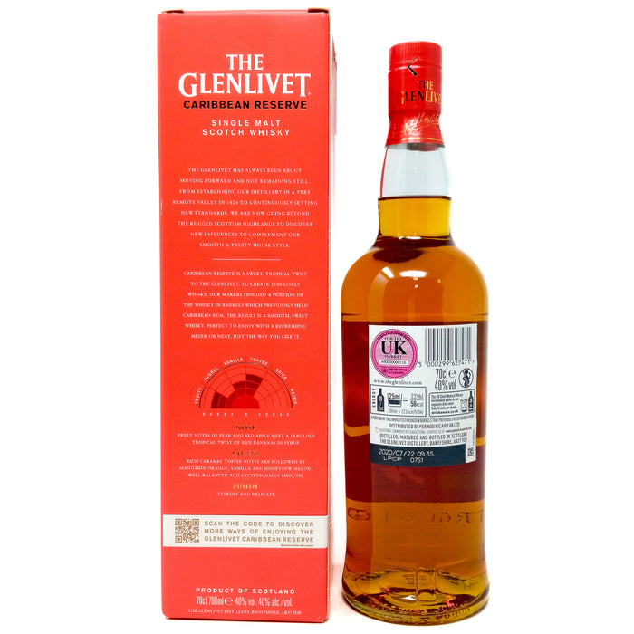 Glenlivet Caribbean Reserve Rum Barrel Selection Single Malt Scotch Whisky, 70cl, 40% ABV