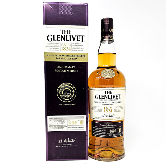 Glenlivet Master Distiller's Solera Vatted Single Malt Scotch Whisky, 1L, 40% ABV