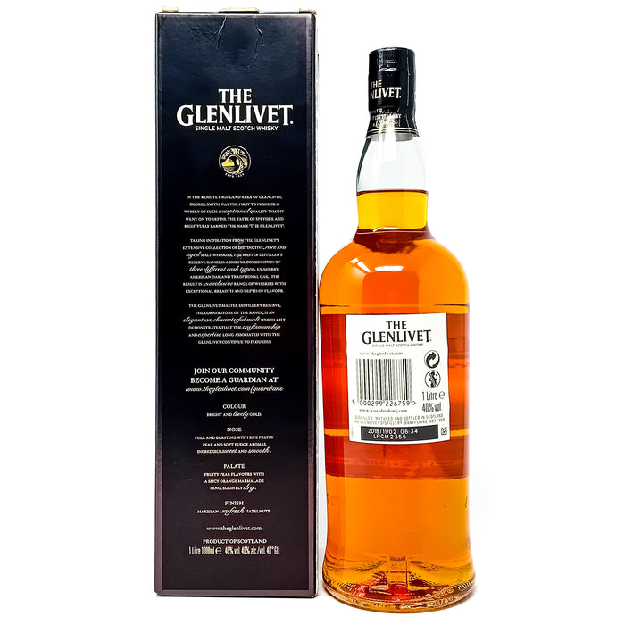 Glenlivet The Master Distiller's Reserve Single Malt Scotch Whisky, 1L, 40% ABV
