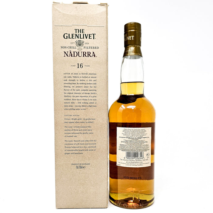 Glenlivet 16 Year Old Nadurra Cask Strength Batch #0309H Single Malt Scotch Whisky, 70cl, 55.1% ABV