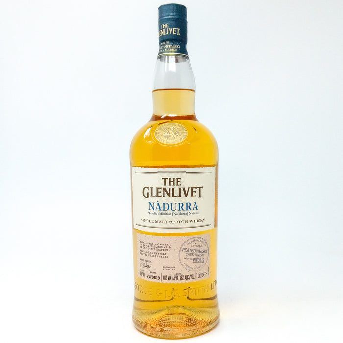 Glenlivet Nadurra Peated Cask Batch PW0819 Single Malt Scotch Whisky, 1L, 48% ABV