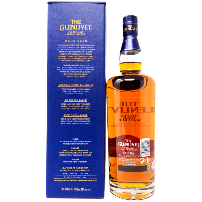 Glenlivet Triple Cask Matured Small Batch Release No. 9378/011 Single Malt Scotch Whisky, 1L, 40% ABV
