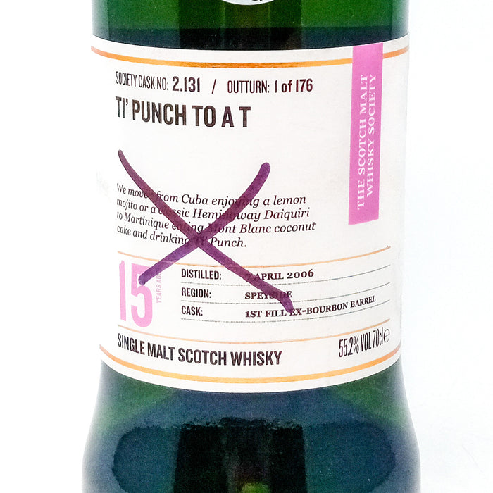 Glenlivet 2006 15 Year Old SMWS 2.131 Single Malt Scotch Whisky, 70cl, 55.2% ABV