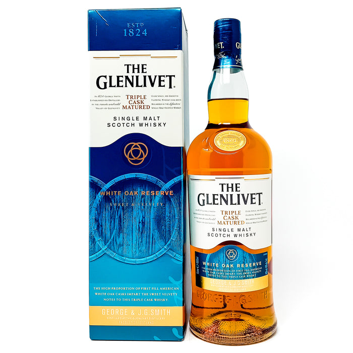 Glenlivet Triple Cask Matured White Oak Reserve Single Malt Scotch Whisky, 1L, 40% ABV