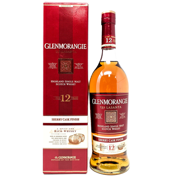 Glenmorangie 12 Year Old Lasanta Sherry Cask Finish Scotch Whisky, 70cl, 43% ABV