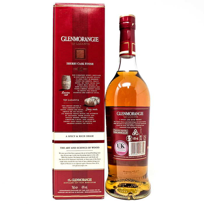 Glenmorangie 12 Year Old Lasanta Sherry Cask Finish Scotch Whisky, 70cl, 43% ABV
