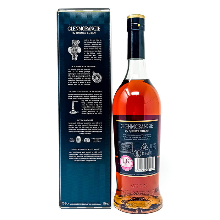 Glenmorangie 12 Year Old Quinta Ruban Single Malt Scotch Whisky, 70cl, 46% ABV