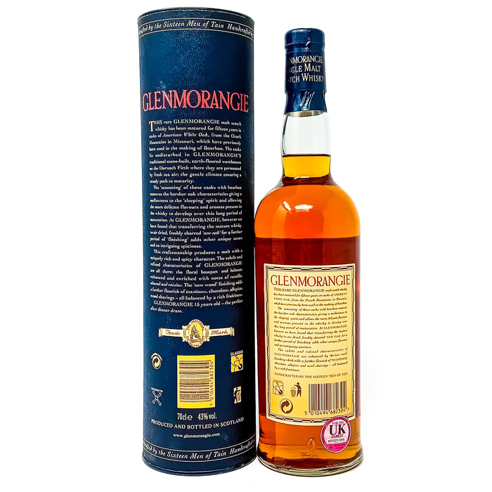Glenmorangie 15 Year Old Single Malt Scotch Whisky, 70cl, 43% ABV